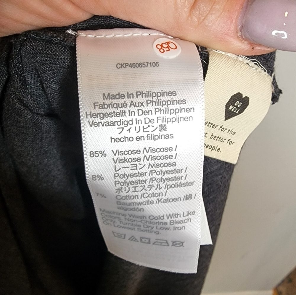 Madewell Relaxed Grey Midi Tee Dress Size Small Tri Blend Jersey - Picture 8 of 11